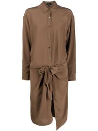 Theory Sarong Draped Shirtdress - at Farfetch