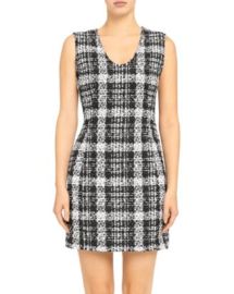 Theory Sculpt Rubber Tweed Dress Bloomingdales at Bloomingdales