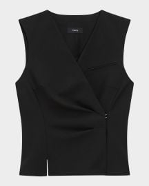 Theory Shrunken Wrap Vest at Neiman Marcus