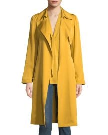 Theory Silk Belted Trench Coat at Neiman Marcus