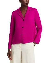 Theory Silk Button Up Blouse Bloomingdales at Bloomingdales