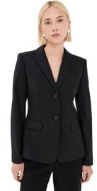 Theory Single Breasted Slim Blazer Black 10 at Shopbop