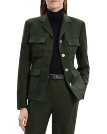 Theory Sleek Flannel Military Jacket Bloomingdales at Bloomingdales