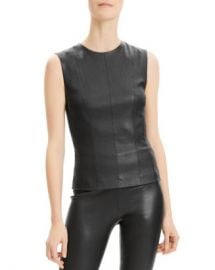 Theory Sleeveless Leather Top Women - Bloomingdale s at Bloomingdales