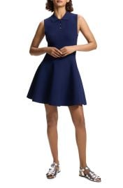 Theory Sleeveless Polo Dress in Midnight at Nordstrom