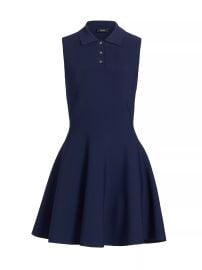 Theory Sleeveless Polo Dress in Midnight at Saks Fifth Avenue