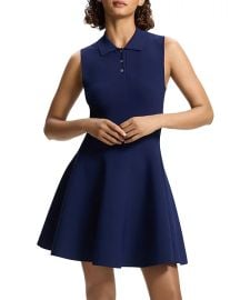 Theory Sleeveless Polo Dress in Midnight at Bloomingdales