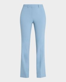 Theory Slim Full-Length Stretch Wool Trousers at Neiman Marcus