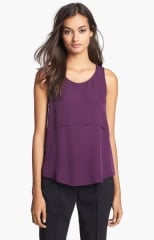 Theory Sondray Silk Shell in Elderberry at Nordstrom