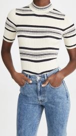 Theory Stripe Rib Pullover    New To Sale Up to 70 Off  Sale at Shopbop