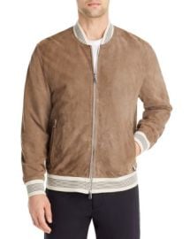 Theory Suede City Bomber Jacket Bloomingdales at Bloomingdales