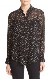 Theory Sunaya NC Starry Print Silk Blouse at Nordstrom