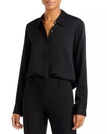 Theory Sunaya Silk-Stretch Shirt Bloomingdales at Bloomingdales