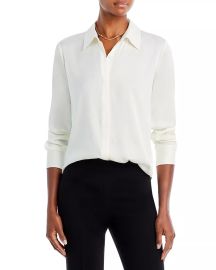 Theory Sunaya Silk-Stretch Shirt Bloomingdales at Bloomingdales