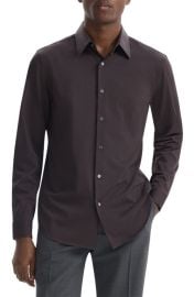 Theory Sylvain ND Structure Knit Button-Up Shirt at Nordstrom