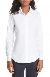 Theory Tenia Cotton Blend Blouse   Nordstrom at Nordstrom