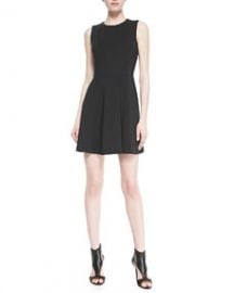 Theory Tillora Techno-Jersey Sleeveless Flared Dress at Neiman Marcus