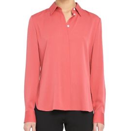 Theory Tops Theory Classic Fitted Stretch Silk Shirt Poshmark at Poshmark