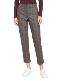 Theory Treeca Plaid Cropped Pants   Bloomingdales at Bloomingdales