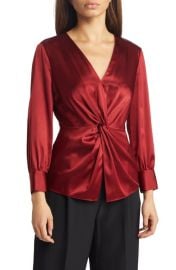 Theory Twist Silk Blouse at Nordstrom