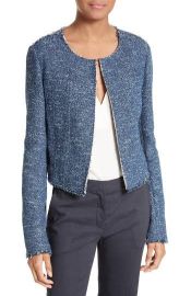 Theory Ualana Indigo Tweed Jacket at Nordstrom