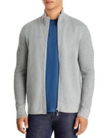 Theory Walton Organic Cotton Full Zip Ribbed Sweater - 100 Exclusive Bloomingdales at Bloomingdales