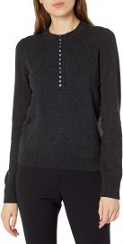 Theory Women s Cashmere Button Henley at Amazon