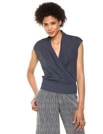 Theory Women s Sleevless Draped Combo Top at Amazon