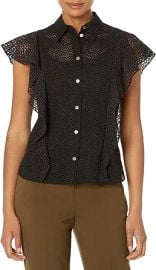 Theory Women39s Ruffle Top at Womens Clothing store at Amazon