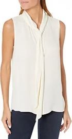 Theory Women39s Sleeveless Draped Tie Shell at  Womens Clothing store at Amazon