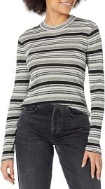 Theory Women39s Stripe Rib Pullover at Womens Clothing store at Amazon