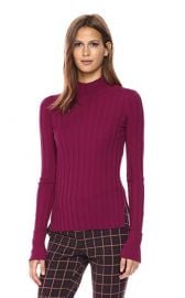 Theory Womens Wide Rib Mock PO Top at Amazon