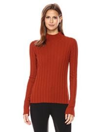 Theory Womens Wide Rib Mock PO Top at Amazon