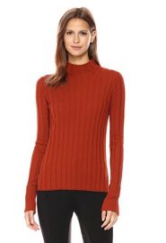 Theory Womens Wide Rib Mock Po Top at Amazon