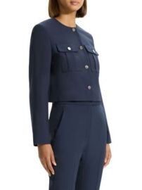 Theory Wool Blend Collarless Jacket at Saks Off 5th