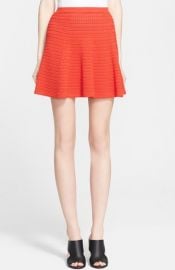 Theory and39Rortieand39 Textured Flare Skirt at Nordstrom