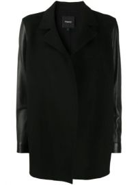 Theory leather-look Blazer Jacket - Farfetch at Farfetch