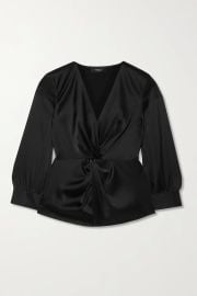 Theory twist satin blouse at Net a Porter