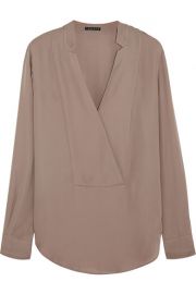 TheoryandnbspandnbspCorbette silk-georgette blouse at Net A Porter