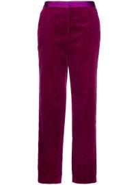 There Was One Straight leg velvet trousers at Farfetch