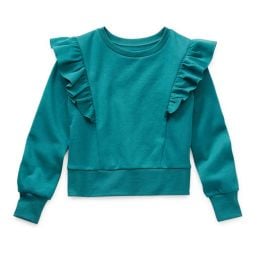 Thereabouts Little amp Big Girls Round Neck Long Sleeve Sweatshirt - at JCPenney