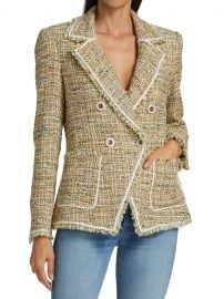 Theron Tweed Double-Breasted Jacket at Saks Fifth Avenue