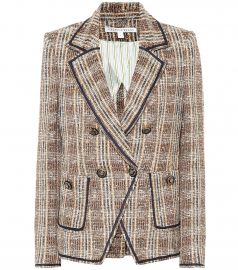 Theron checked tweed blazer at Mytheresa