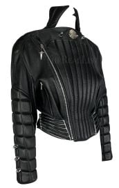 Thierry Mugler 1989 HIver Buick Sculptural Grille Leather Moto Jacket at 1st Dibs