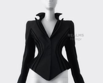 Thierry Mugler FW1992 Amazing Black Jacket Blazer Sculptural - at Etsy