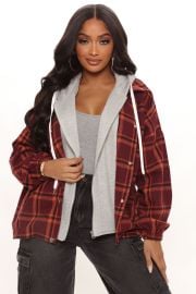 This Is It Plaid Shacket - Winecombo Fashion Nova Jackets Coats Fashion Nova at Fashion Nova