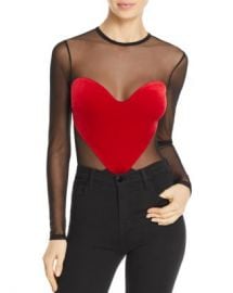 Thistle  amp  Spire Thistle and Spire Chauncy Velvet Heart Bodysuit Women - Bloomingdale s at Bloomingdales