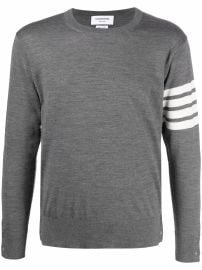 Thom Browne 4-Bar Crew Neck Jumper - at Farfetch