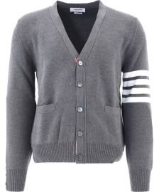 Thom Browne 4 Bar Milano Stitch cardigan at Cettire