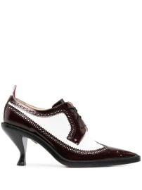 Thom Browne 90mm Sculpted Heel Brogues Red at Farfetch